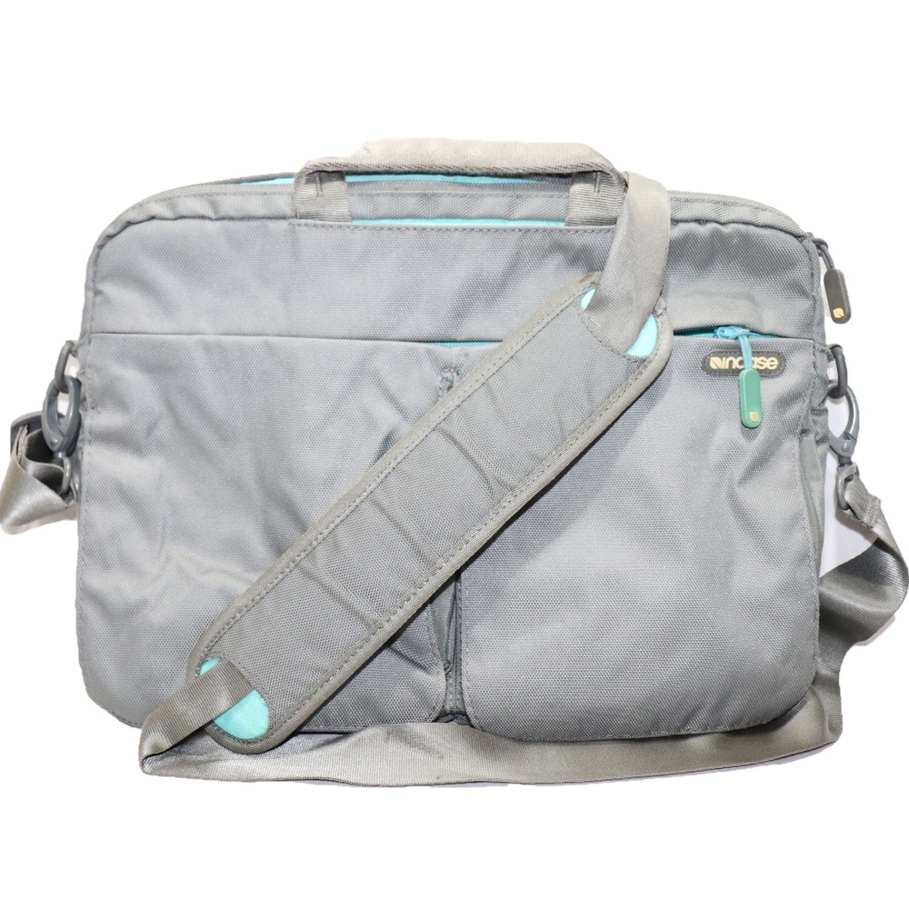 Incase Laptop Bag - Grey & Tuquoise